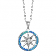 SS 925 Compass Opal Pendant