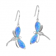 SS Opal Dragon Fly Earrings