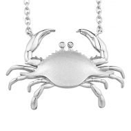SS Blue Crab  Necklace