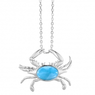 SS Blue Crab Pendant
