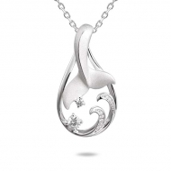SS 925 Whale Tail Pendant