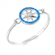 SS 925 Compass  Bangle Topping