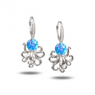SS 925 Opal Octopus Earrings