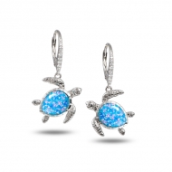 SS 925 Opal Turtle Earrings