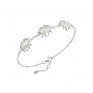 SS 925 Blue Crab Bracelet 6.5+1 IN
