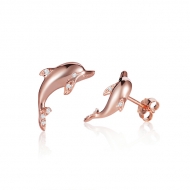 14K Dolphin Earrings PG