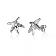 14K WG Starfish Earrings