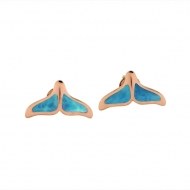 14KP Larimar Whaletail Earrings