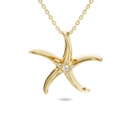 14KY Starfish Pendant