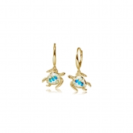 14KY Opal Turtle Earrings