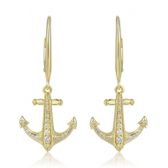 14KY Anchor Earrings