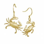 14KY Blue Crab Earrings