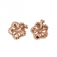 14K Hibiscus Earrings