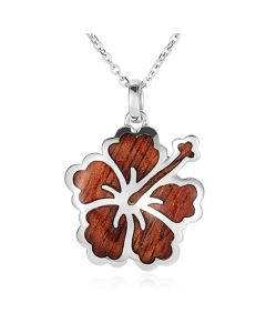 SS Hibiscus Pendant