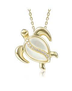 14KY MOP W Honu Pendant