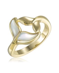14KY MOP W Whale Tail Ring