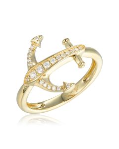 14KY Dia Anchor Ring