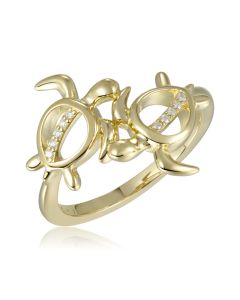 14KY Twin Honu Ring
