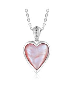 SS 925 MOP Heart Necklace