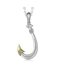 SS 14KY Fishhook Pendant