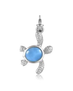 SS 925 Charm-Larimar Turtle