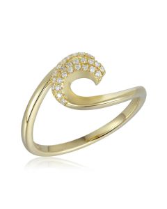 14KY Wave Ring