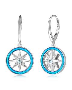 SS 925 OpalCompass Drop Earrings