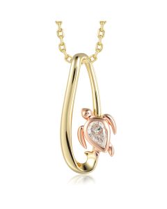 14KYP Turtle Pear LD Pendant