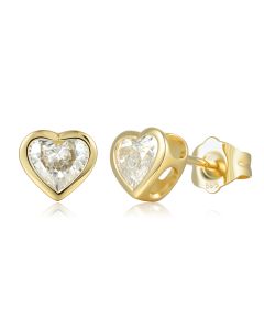 14KYG Heart LD Stud Earrings