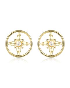 14KYG LD Compass Stud Earrings