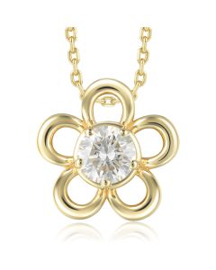 14KYG LD Flower Pendant