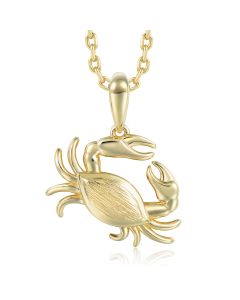 14KYG Crab Pendant