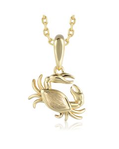14KYG Crab Pendant