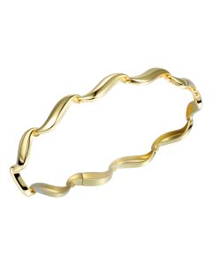 14KYG Blue Topaz Wave Bracelet