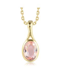 14KYG Morganite Oval Pendant