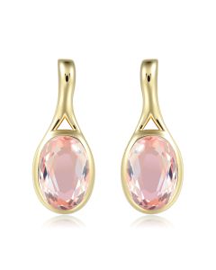 14KYG Morganite Oval Drop Earrings
