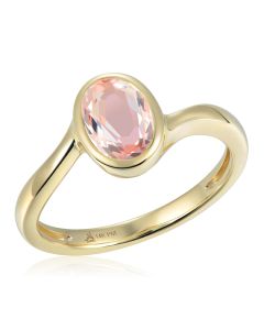 14KYG Morganite Oval Twist Ring