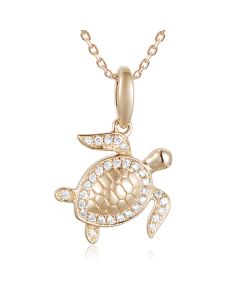 14KPG Turtle Pendant
