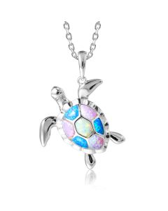 SS Opal Turtle Pendant