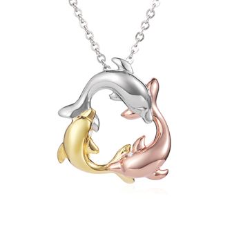 SS 3C Dolphin Pendant (M) WPY