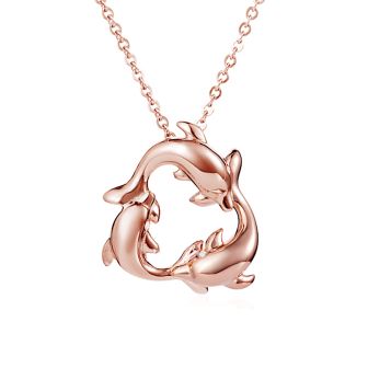14K Dolphin Pendant