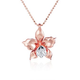 14K Orchid Pendant
