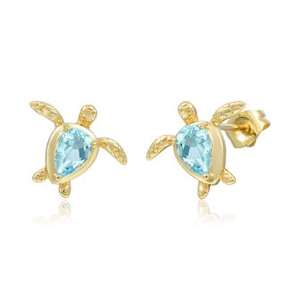 14KY Turtle Earrings