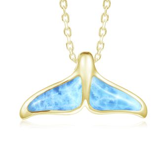14KY Larimar Pendant