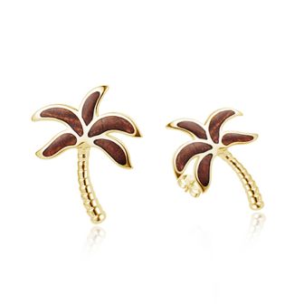 14K Palm Tree Earrings