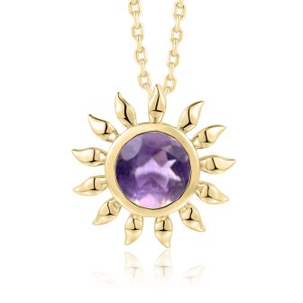 14KY Sunflower Pendant