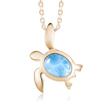 14K Turtle Pendant