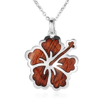 SS Hibiscus Pendant