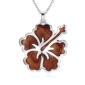 SS Hibiscus Pendant