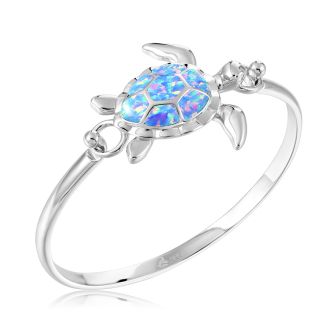 SS Opal Turtle Bangle Topping